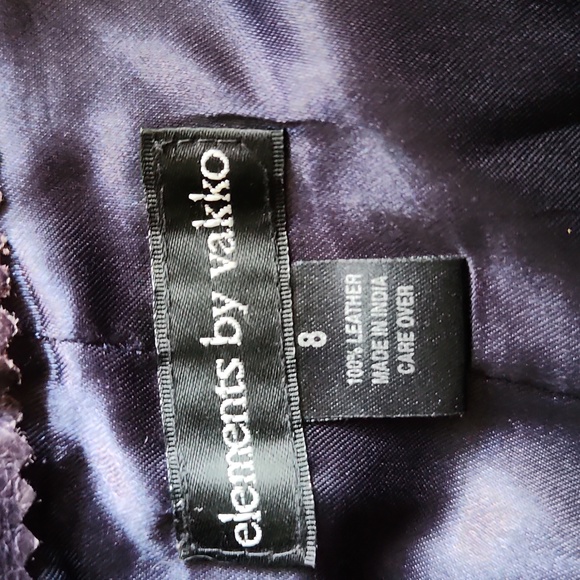 Vintage Elements by Vakko Leather Pants in Aubergine - Picture 8 of 15